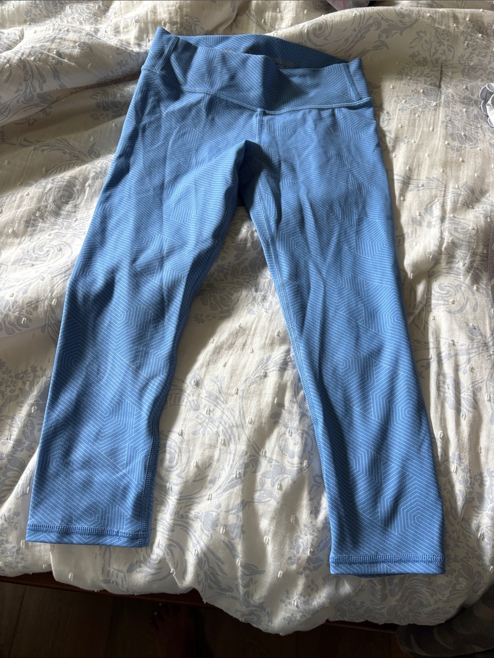 Kids Blue Athletic Capri Leggings